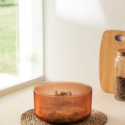 Macario 4L Amber Bowl with Stylish Motif Design