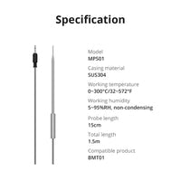 MPS01 SONOFF BBQ Meat Thermometer Probe Sensor | MPS01 (2 Packs)