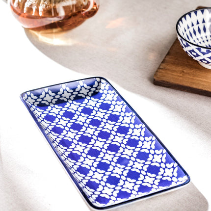 Rêve Bleu Brest Rectangle Bone China Serving Plate