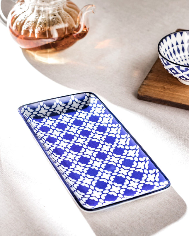 Rêve Bleu Brest Rectangle Bone China Serving Plate