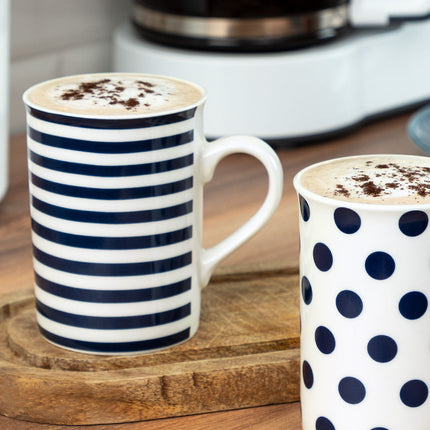 Madame Coco Maena Juliet Blue Ceramic Mug Set of 2