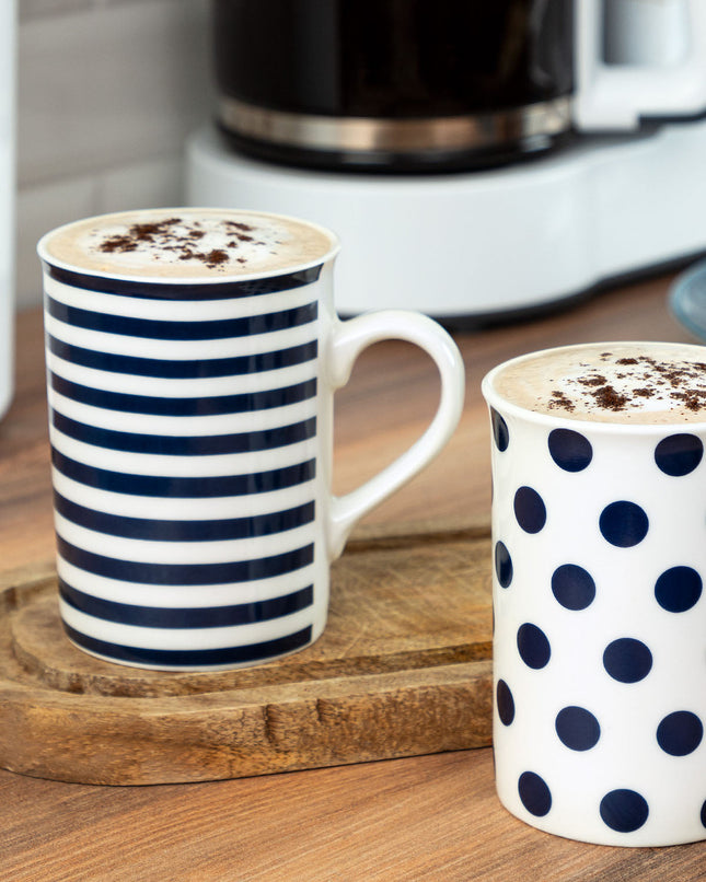 Madame Coco Maena Juliet Blue Ceramic Mug Set of 2