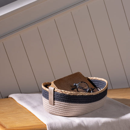 Envol Ellipse Basket Gray/Beige Storage Organizer