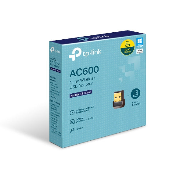 محول USB لاسلكي TP-Link Archer T2U Nano AC600 محول USB لاسلكي TP-Link Archer T2U Nano AC600