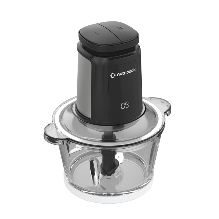 NUTRICOOK Mini Chopper | 1.2L Glass Bowl | 500W Motor - Black NUTRICOOK Mini Chopper | 1.2L Glass Bowl | 500W Motor - Black