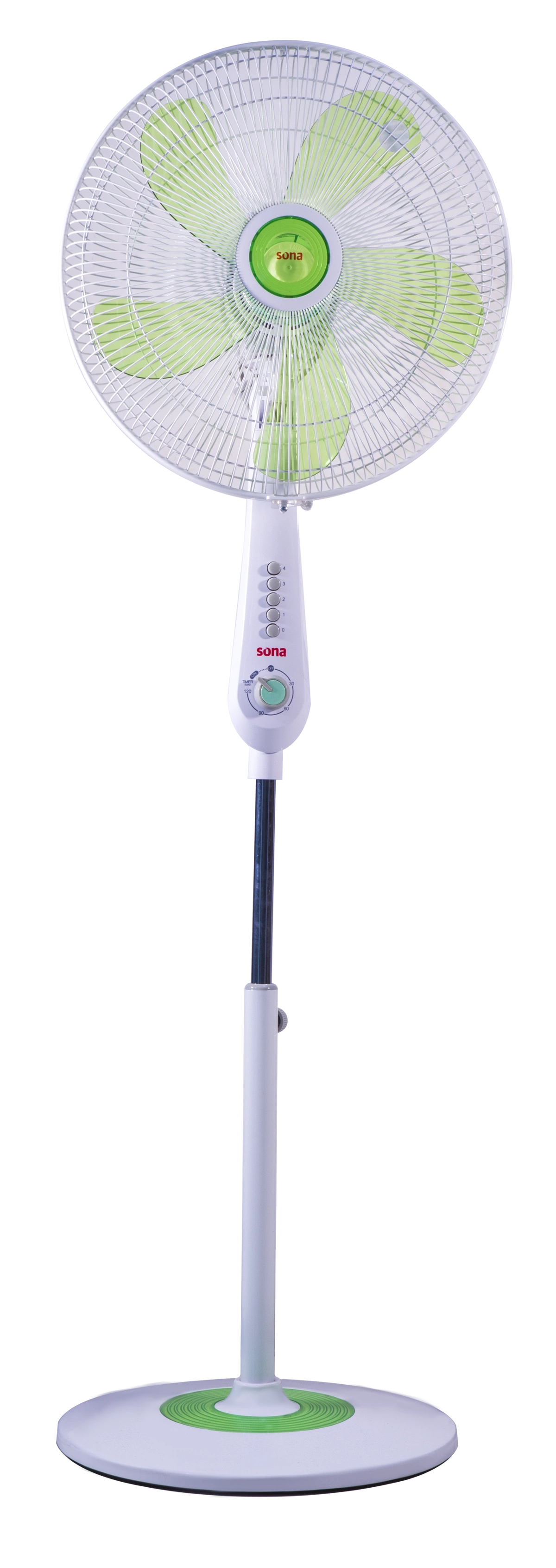 Sona 16-Inch Stand Fan with High-Efficiency Motor - 3 Speed Settings