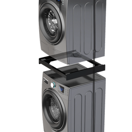 طقم تكويم الغسالة والنشافة (Stacking Kit) - مع حزام أمان للشد - يتحمل وزن حتى 250 كجم - موفر للمساحة - توافق شامل