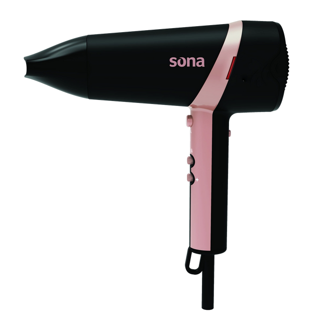 مجفف شعر سونا (SONA) بقدرة 2500 واط - مزود بتقنية الأيونات الرباعية وفوهة تركيز 16 ملم