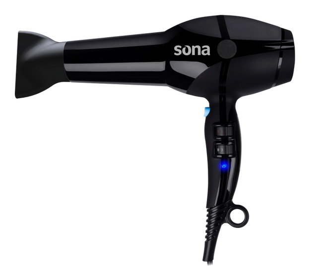 مجفف شعر سونا (SONA) بقدرة 2400 واط - مزود بتقنية الأيونات، سرعتا تشغيل و3 إعدادات للحرارة
