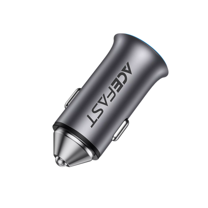 Acefast B8 95W Dual Port Metal Car Charger (USB-C 65W + USB-A 30W), PD3.0/QC3.0 Fast Charging Adapter for Laptops, MacBooks, iPhone, and Samsung - Black