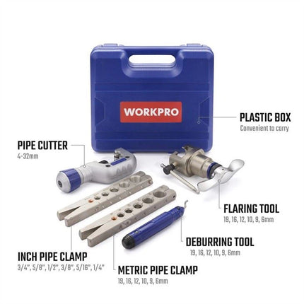 WORKPRO 5PC Flaring Tool Kit (SAE & METRIC)