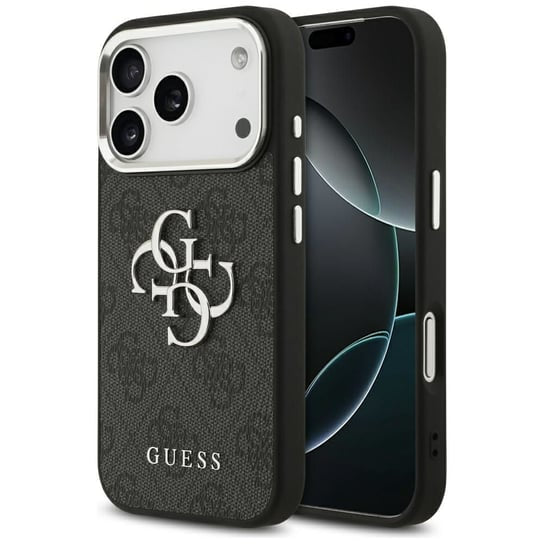 كفر جيس (Guess) ماج سيف طبعة 4G وشعار كبير للايفون 16 برو ماكس وسلسلة آيفون 17 - أسود كفر جيس (Guess) ماج سيف طبعة 4G وشعار كبير للايفون 16 برو ماكس وسلسلة آيفون 17 - أسود