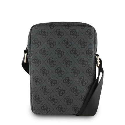 Guess 10-Inch Tablet Messenger Bag with Triangle Logo & Adjustable Shoulder Strap - Black & Pink