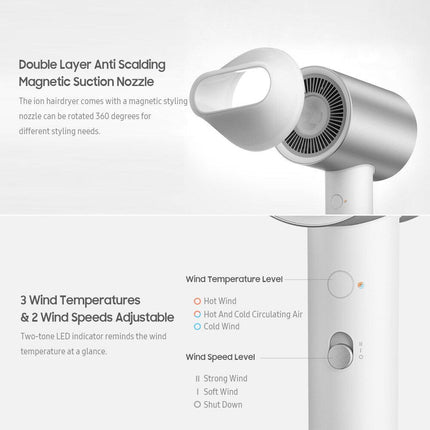 مجفف الشعر Xiaomi Water Ionic H500 — تجفيف ناعم مع عناية أيونية