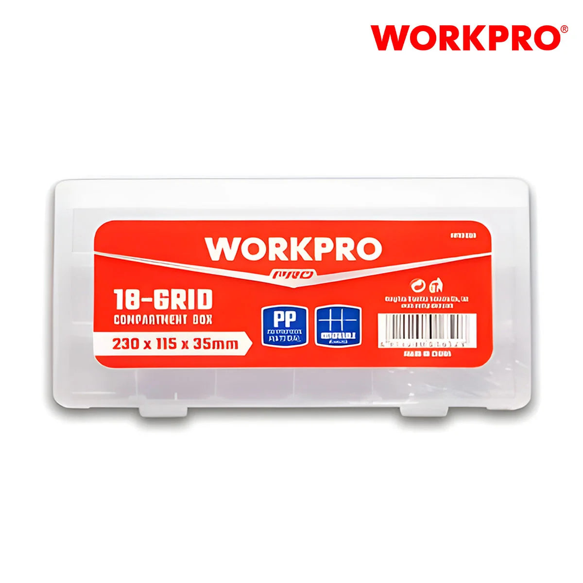 صندوق بلاستيكي مقسم إلى 18 خانة من WORKPRO صندوق بلاستيكي مقسم إلى 18 خانة من WORKPRO