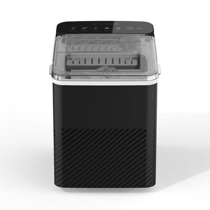Nutricook Icy Bullet Ice Maker, 12kg Daily Capacity with 2 Ice Cube Sizes & Fast 6-Minute Cycle - Black/Silver