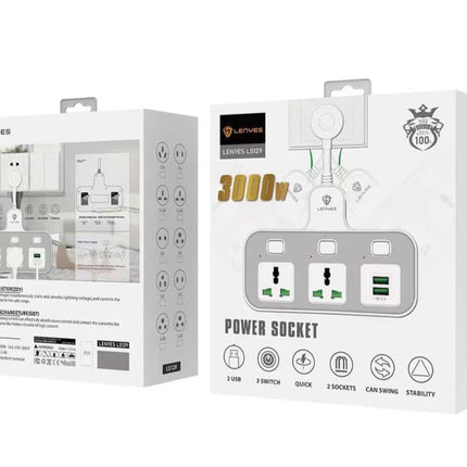 LENYES LCH-57 GaN PD 65W Multi-Port Charger -white