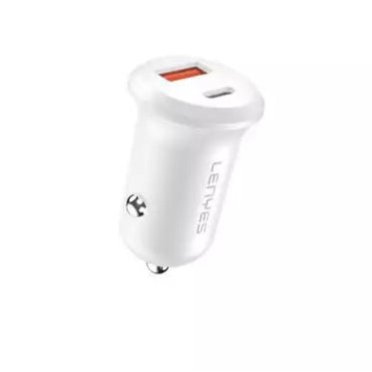 شاحن سيارة صغير من لينيس CA53 PD30W – لون أبيض شاحن سيارة صغير من لينيس CA53 PD30W – لون أبيض