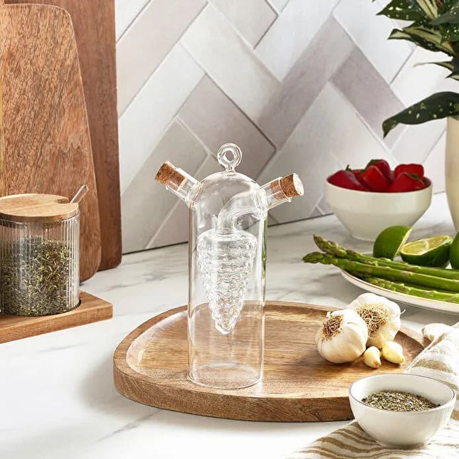 Karaca Ronda Glass Oil & Vinegar Dispenser Set 2pc
