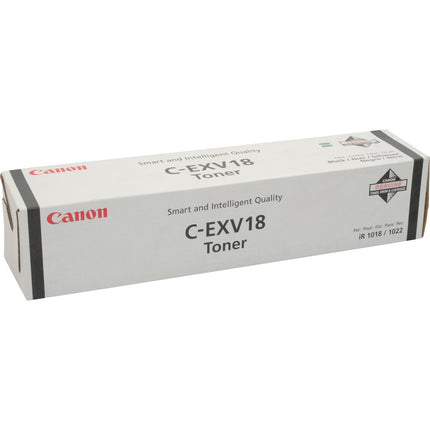 Canon C-EXV18 Black Genuine Toner Cartridge - High Reliability - Crisp Text Output - Compatible with imageRUNNER iR1018, iR1020, iR1022, iR1024 Series - Black