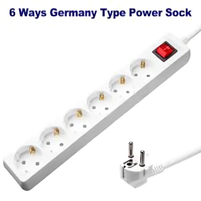 EMTOP EMEJ7306 – 6-Socket Power Extension Cord (1.4m)
