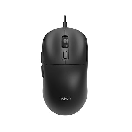 WiWU MW111 USB 2.0 Wired Office Mouse - 1200 DPI Optical Sensor - Silent Click Buttons - Ergonomic Design - 1.5m Durable Cable - Black