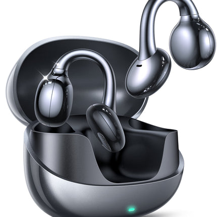 سماعات جوي رووم (Joyroom) لاسلكية JR-OE3 بنظام المشبك (Clip-on) - تصميم الأذن المفتوحة - بلوتوث 5.3 - بطارية 20 ساعة - تقنية الصوت الموجه - لون أسود وسلفر