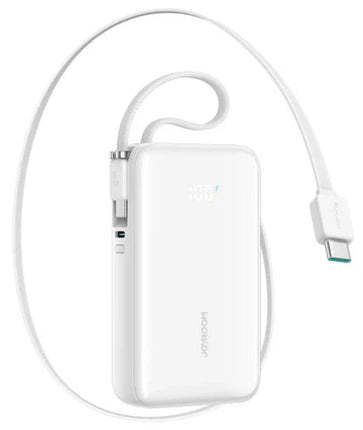 بنك طاقة جويروم JR-PR2 ميني 35 واط بسعة 10000 مللي أمبير مع كابل USB-C قابل للسحب