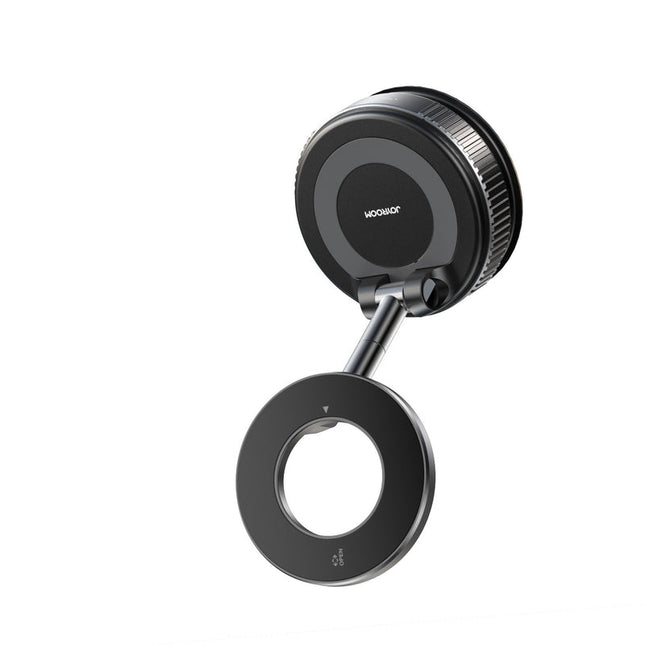 Joyroom JR-ZS501 MagSafe Magnetic Car Phone Mount - Dashboard and Windshield Suction Cup Holder - 360 Degree Rotation - Ultra-Strong N52 Magnets - Black