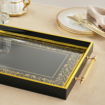 Karaca Nazende Wooden Serving Tray 49x29 cm Multicolor