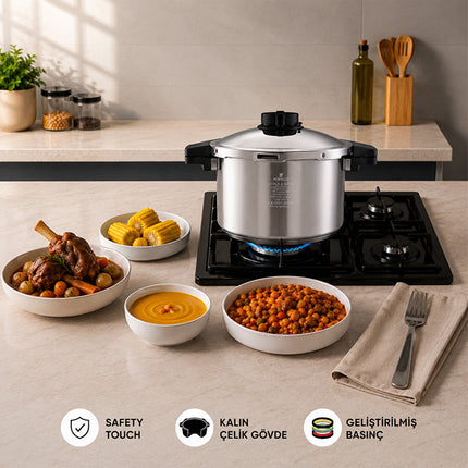 KARACA Quick&Safe 7L Stainless Steel Pressure Cooker