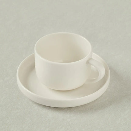 Karaca Stream Basic White Tea Cup & Saucer Set 220ml