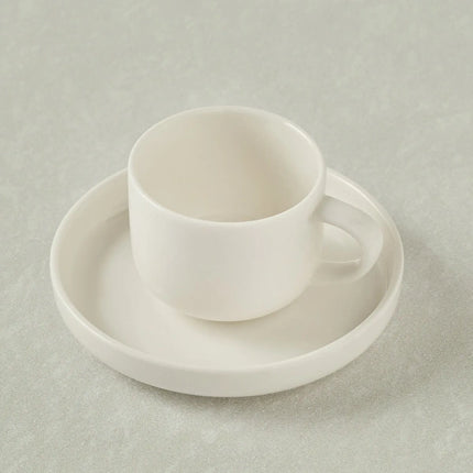 KARACA Stream Basic Line White Bone Porcelain Coffee Cup
