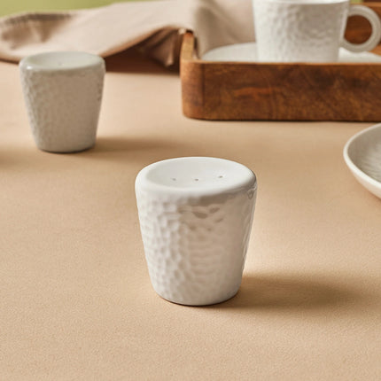 Karaca x Refika Pure White Round Porcelain Salt Shaker