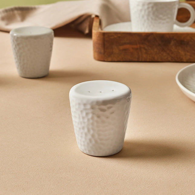 Karaca x Refika Pure White Round Porcelain Salt Shaker