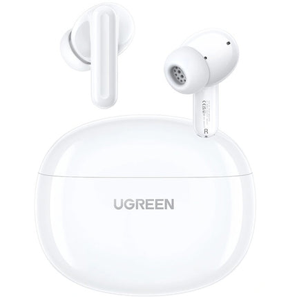 سماعات يوجرين (UGREEN) موديل HiTune P3 - لاسلكية بالكامل بلوتوث 5.2 - مقاومة للماء IPX5 - وضع الألعاب بترميز منخفض - أبيض
