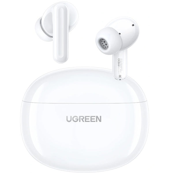 سماعات يوجرين (UGREEN) موديل HiTune P3 - لاسلكية بالكامل بلوتوث 5.2 - مقاومة للماء IPX5 - وضع الألعاب بترميز منخفض - أبيض