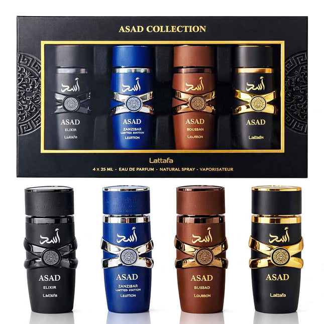 Lattafa Asad Collection Eau de Parfum Gift Set 4x25ml