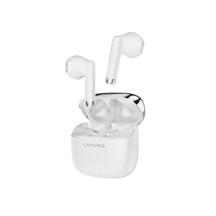 سماعات لينييس (Lenyes) موديل Air 102 لاسلكية بالكامل - بلوتوث V5.4 - صوت ستيريو عالي الدقة - تحكم ذكي باللمس - اقتران تلقائي - لون أبيض