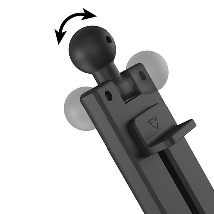 Lenyes CR187 Magnetic Desktop Phone Stand - 360 Degree Adjustable Head - Ultra Stable Metal Base - Universal Magnetic Mount - Black