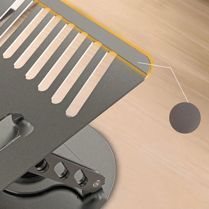 حامل لابتوب لينييس (Lenyes) موديل CR190 - قاعدة دوارة 360 درجة - تصميم مريح قابل للطي - هيكل ألمنيوم لتبديد الحرارة - لون فضي