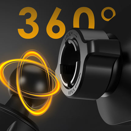 Lenyes CR193 Magnetic Car Phone Holder - Powerful Neodymium Magnets - Air Vent Mount Design - 360 Degree Rotation - Stable & Secure - Black