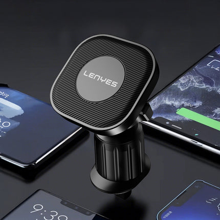 Lenyes CR193 Magnetic Car Phone Holder - Powerful Neodymium Magnets - Air Vent Mount Design - 360 Degree Rotation - Stable & Secure - Black