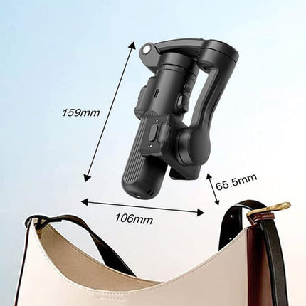 مانع اهتزاز (جيمبل) لينييس (Lenyes) موديل LPH113 للموبايل - 3 محاور لتثبيت الفيديو - تتبع ذكي - تصميم قابل للطي مع ترايبود - لون أسود