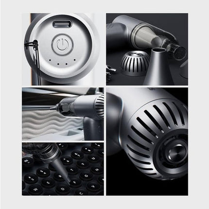 Lenyes LTF02 Portable Handheld Turbo Fan - 4 Adjustable Speeds - Smart LED Display - Rechargeable High-Speed Cooling - Ergonomic Design - White