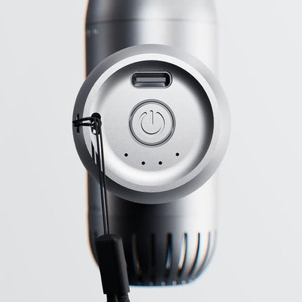 Lenyes LTF02 Portable Handheld Turbo Fan - 4 Adjustable Speeds - Smart LED Display - Rechargeable High-Speed Cooling - Ergonomic Design - White