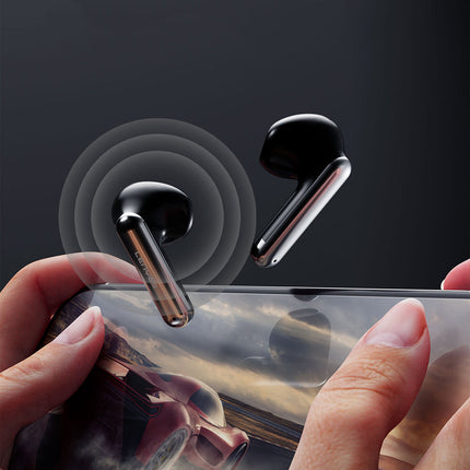 سماعات لينييس (Lenyes) موديل Serene X لاسلكية بالكامل - عزل الضوضاء النشط (ANC) - تقنية ENC للمكالمات - بلوتوث V5.4 - صوت ستيريو Hi-Fi - تحكم باللمس - لون أسود