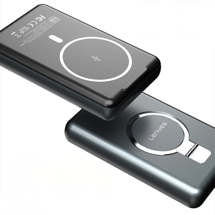 Lenyes PW1001D Magnetic Wireless Power Bank - 10000mAh - 22.5W Super Fast Charging - 15W MagSafe Compatible Wireless Output - LED Digital Display