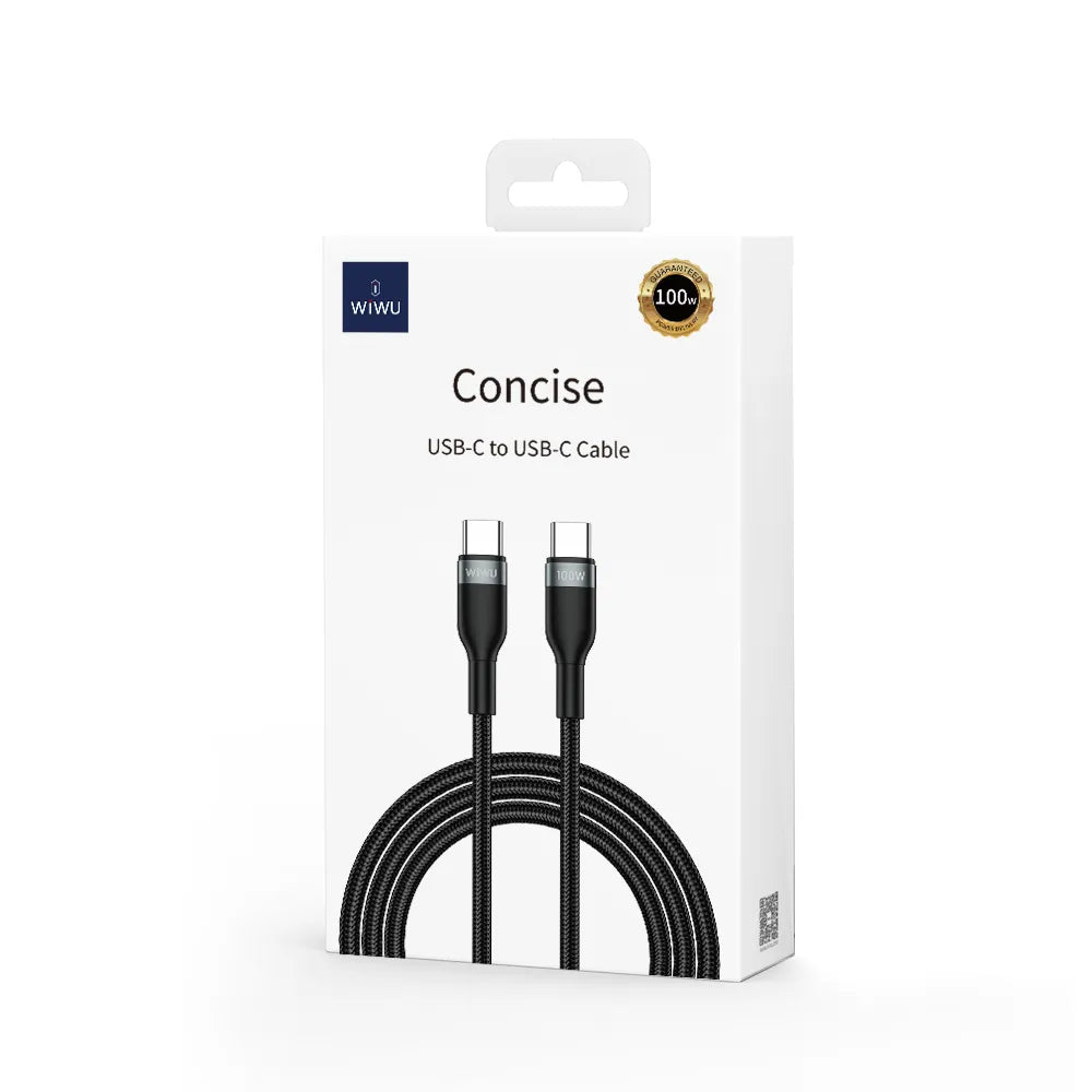 كابل شحن سريع من سلسلة Titan Link USB-C إلى USB-C بقوة 100 وات كابل شحن سريع من سلسلة Titan Link USB-C إلى USB-C بقوة 100 وات
