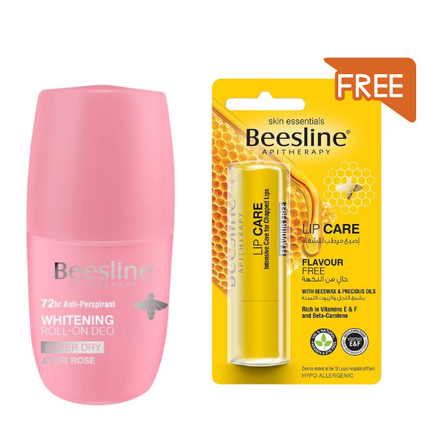 Beesline Jouri Rose Deodorant with Free Lip Balm